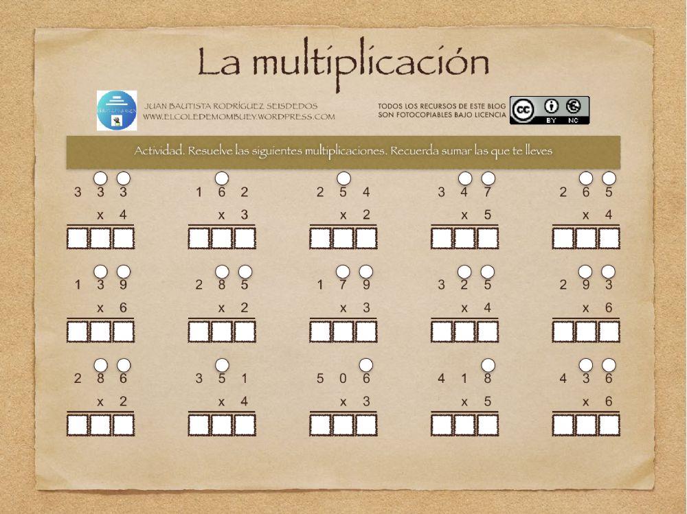Plan de trabajo matemáticas 3º Unidad 3