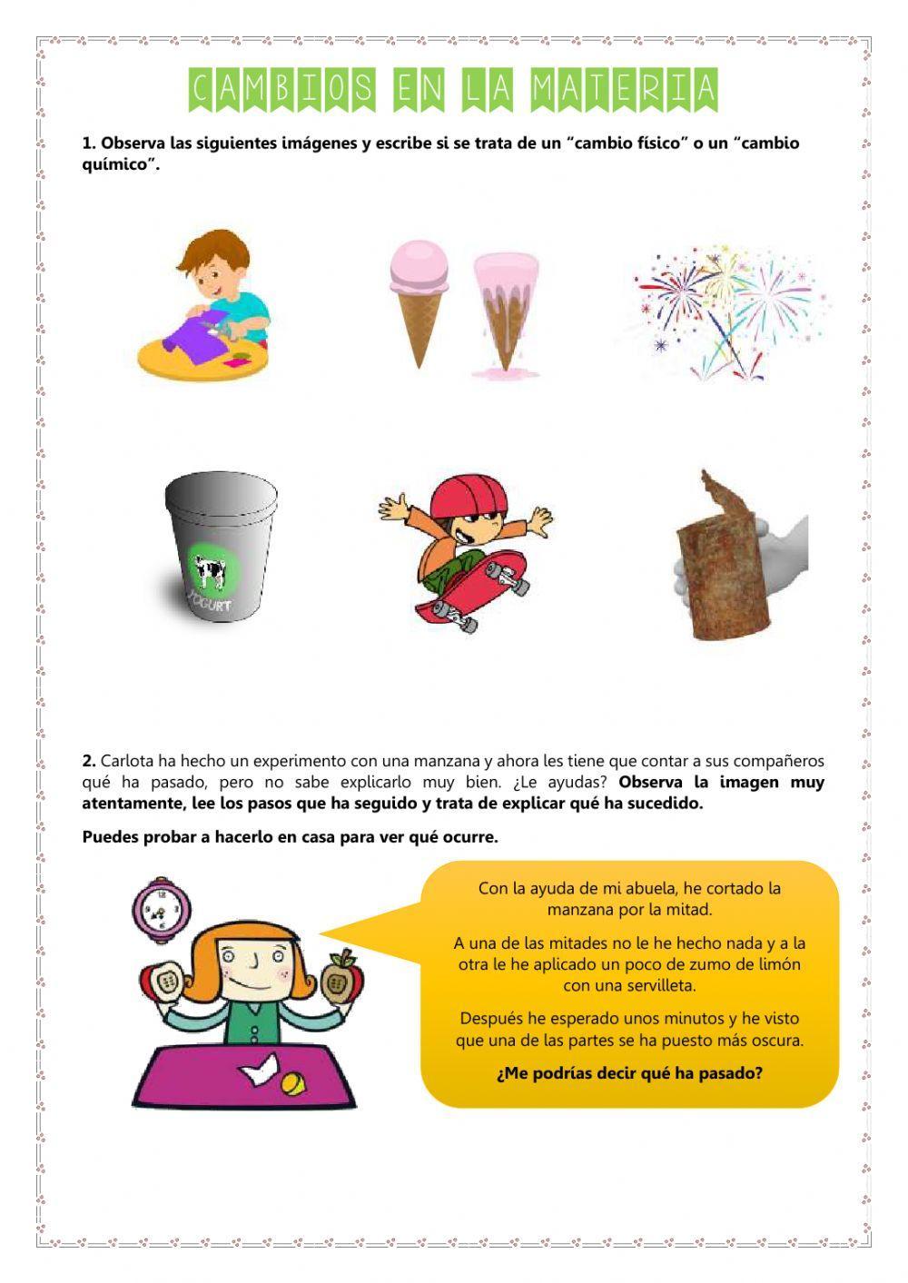 Cambios en la materia