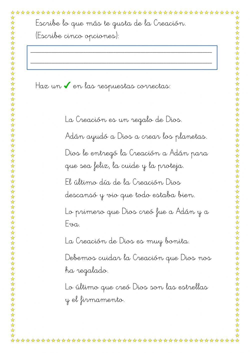 La Creación de Dios