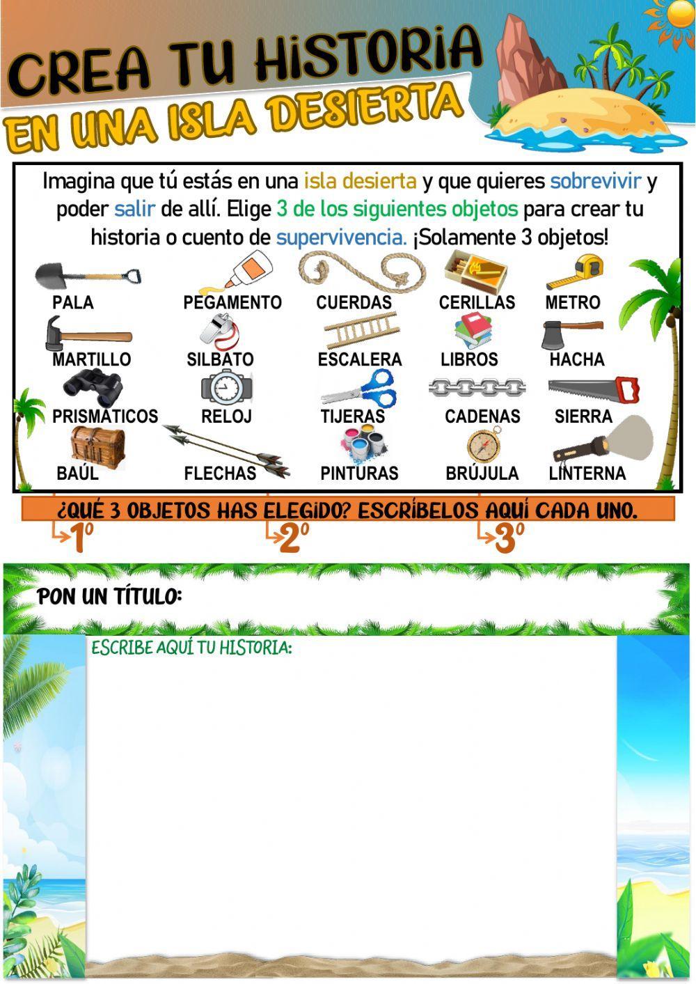 Crea tu historia en una isla desierta.