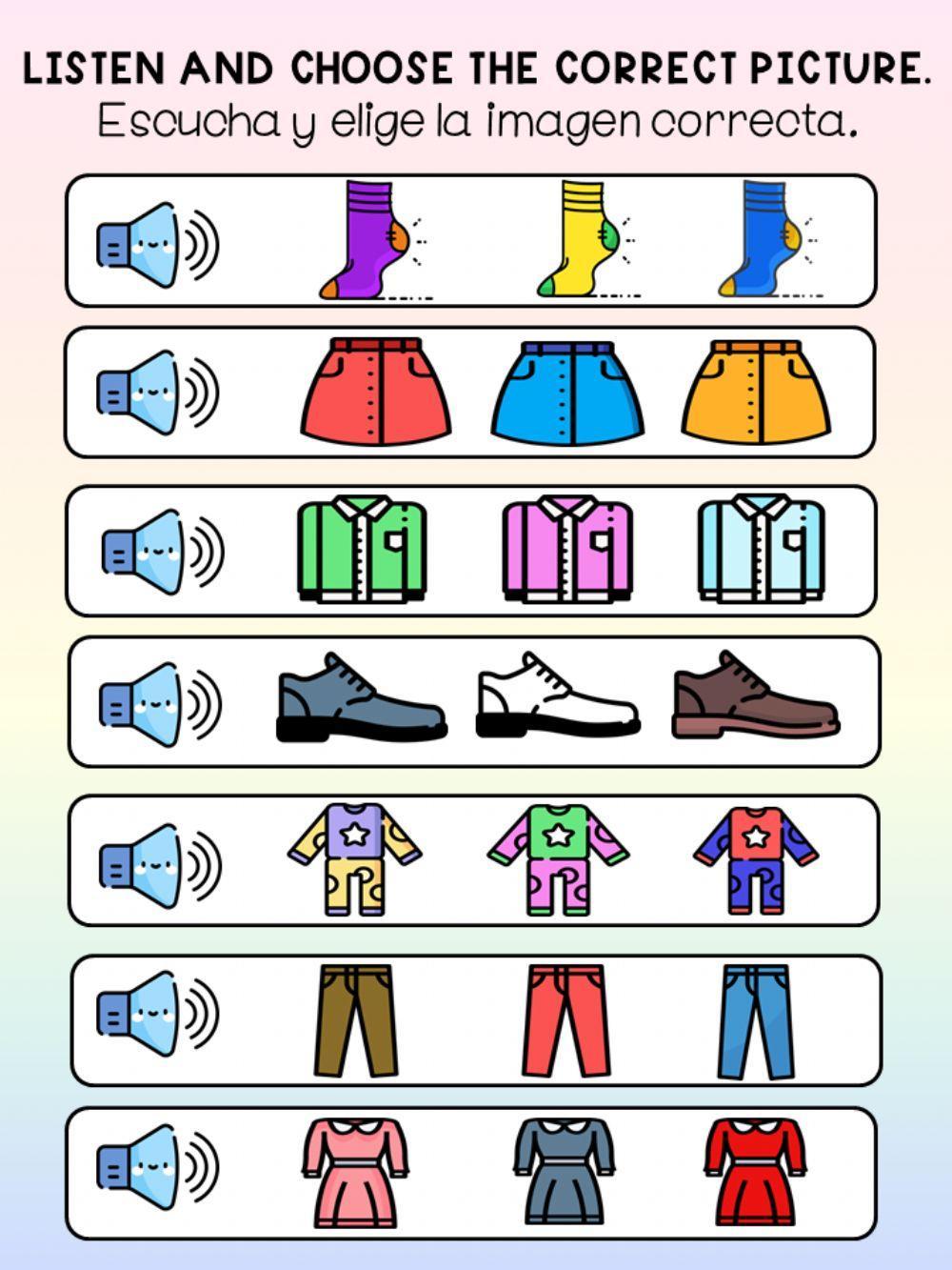 Listen and choose the correct one