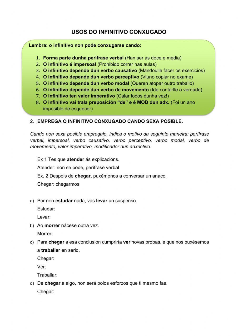 Infinitivo conxugado