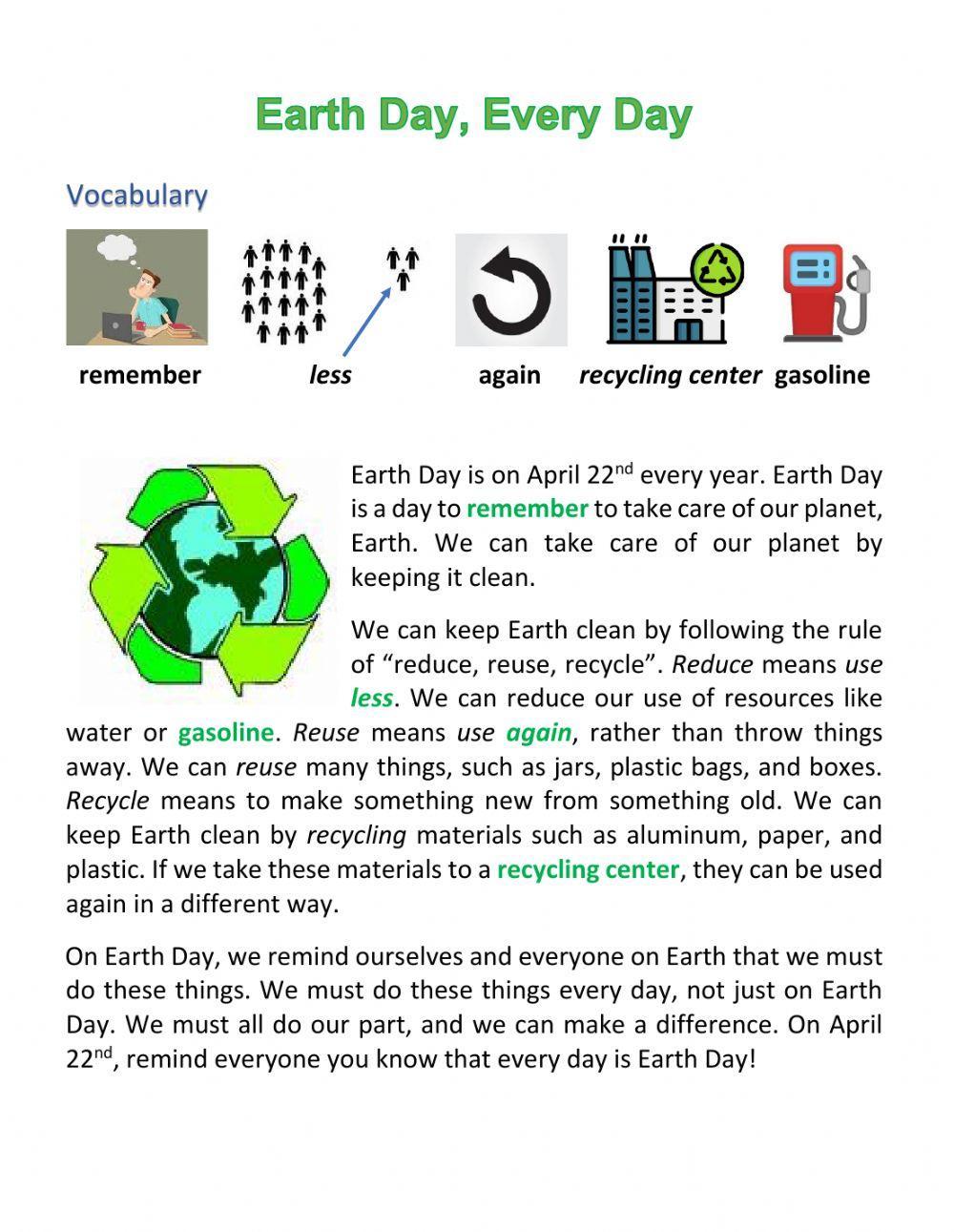 Earth Day, Every Day