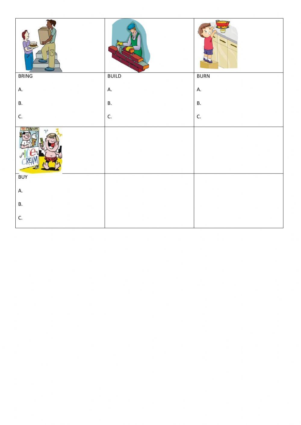 Irregular verbs part 1