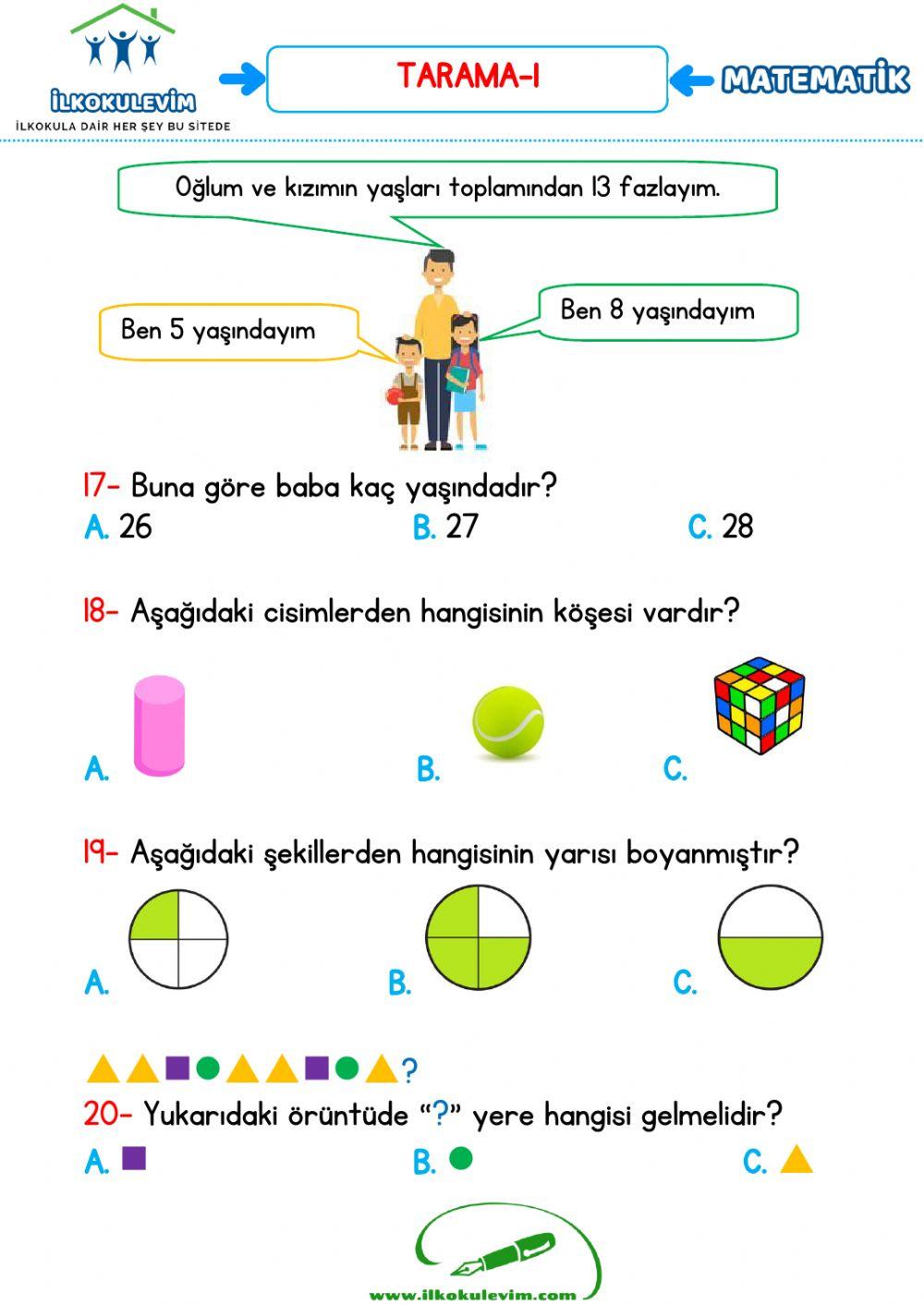 Matematik değerlendirme 2