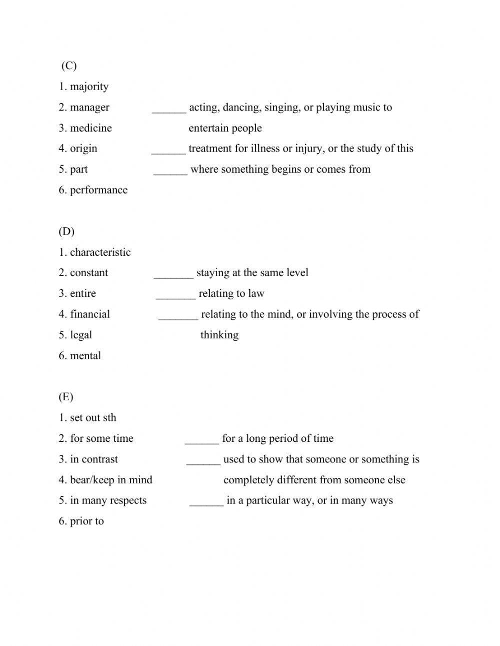 Band 3 group C Vocab practice 5