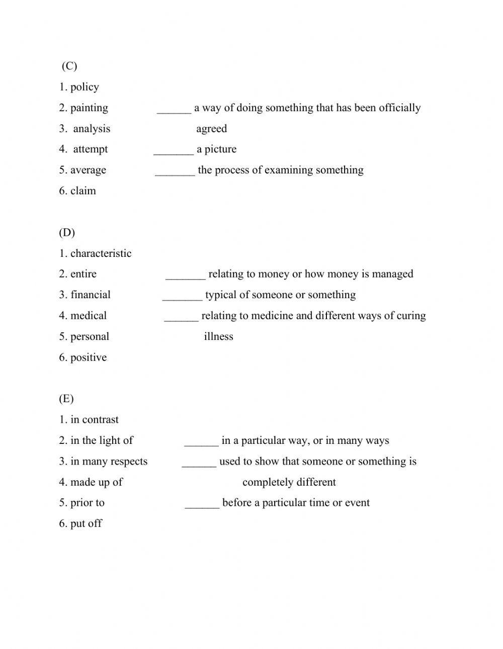 Band 3 group C Vocab practice 6
