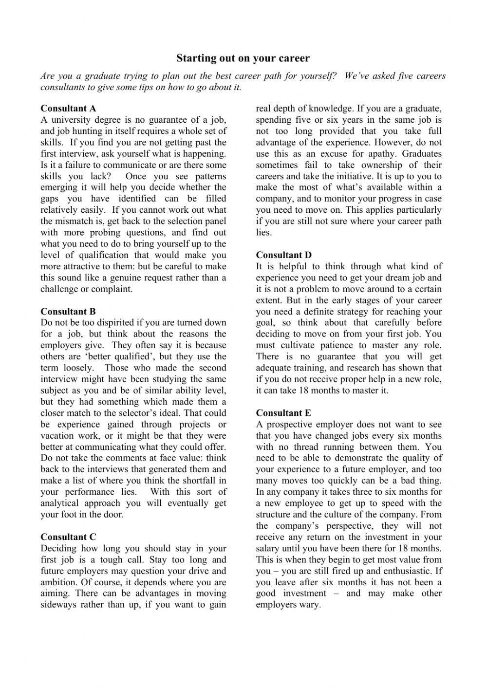 Multiple Matching: Careers