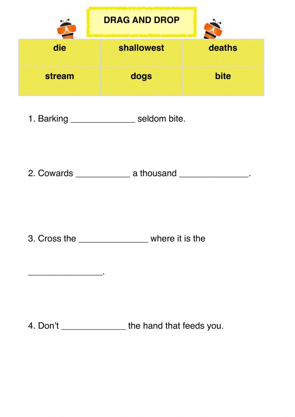 Proverbs workbook part e