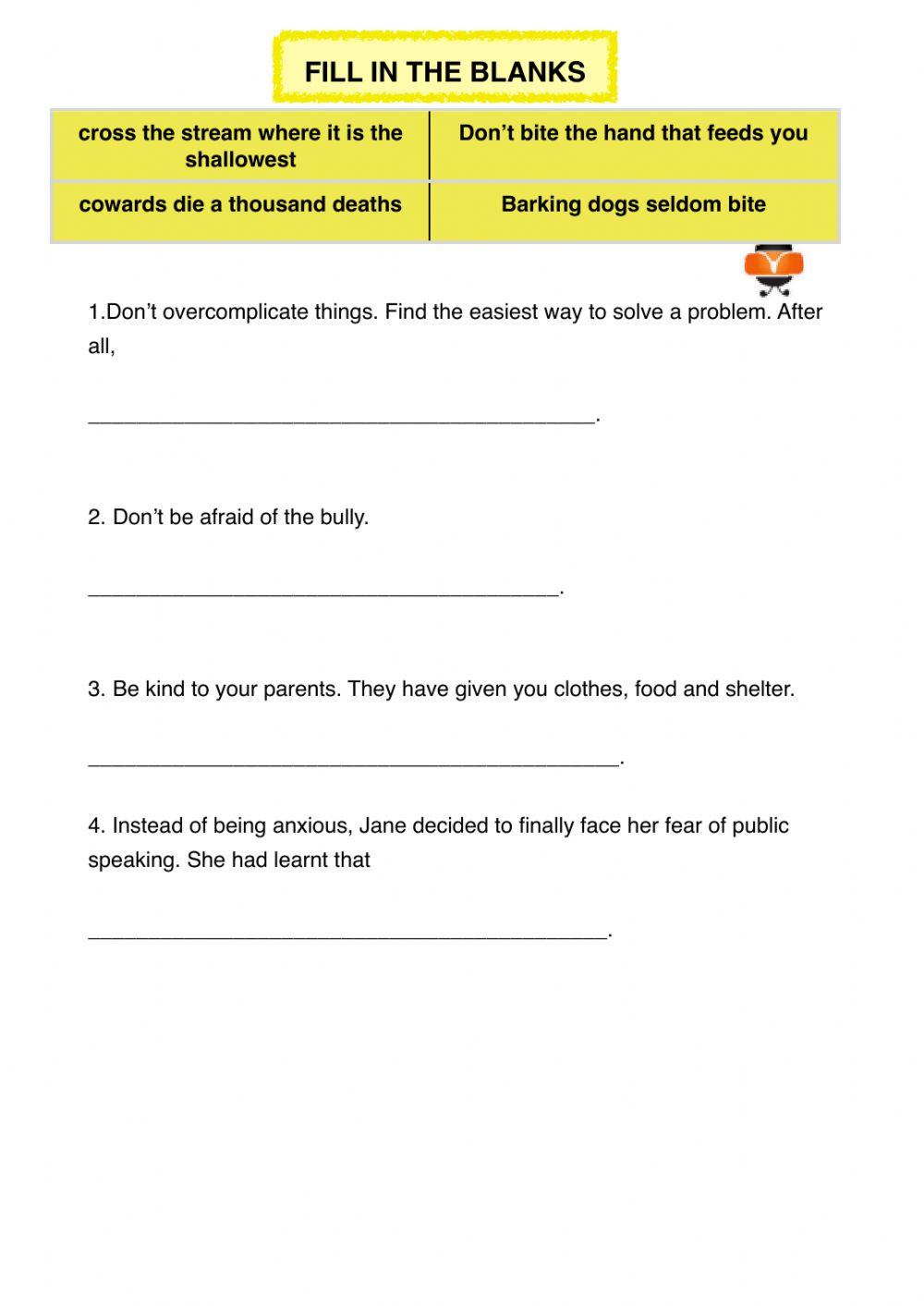 Proverbs workbook part e