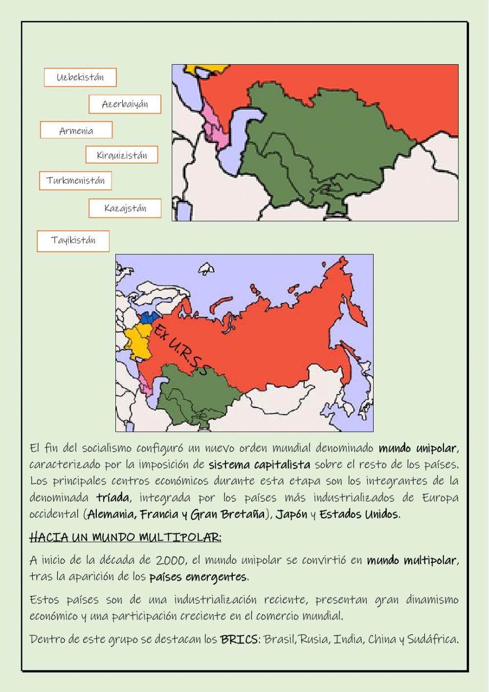 El mundo Bipolar - Unipolar - Multipolar
