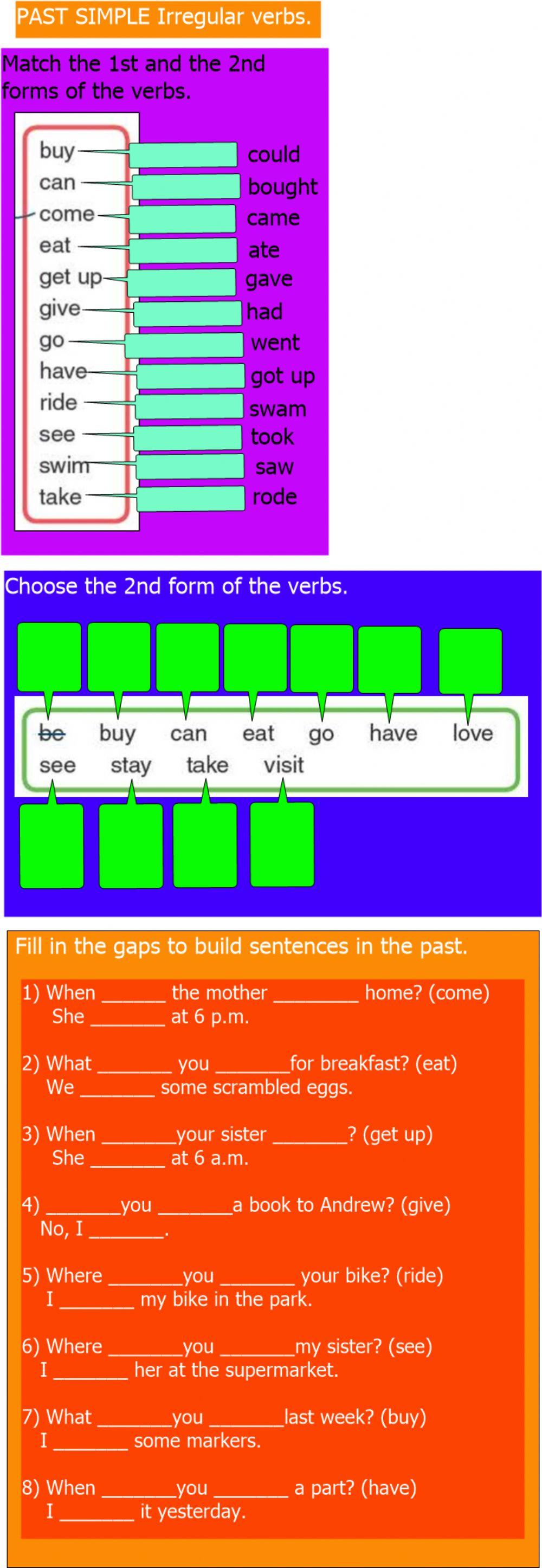 Past Simple. Irregular verbs