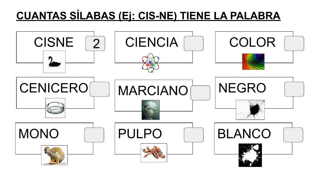 Letras, vocales y sílabas