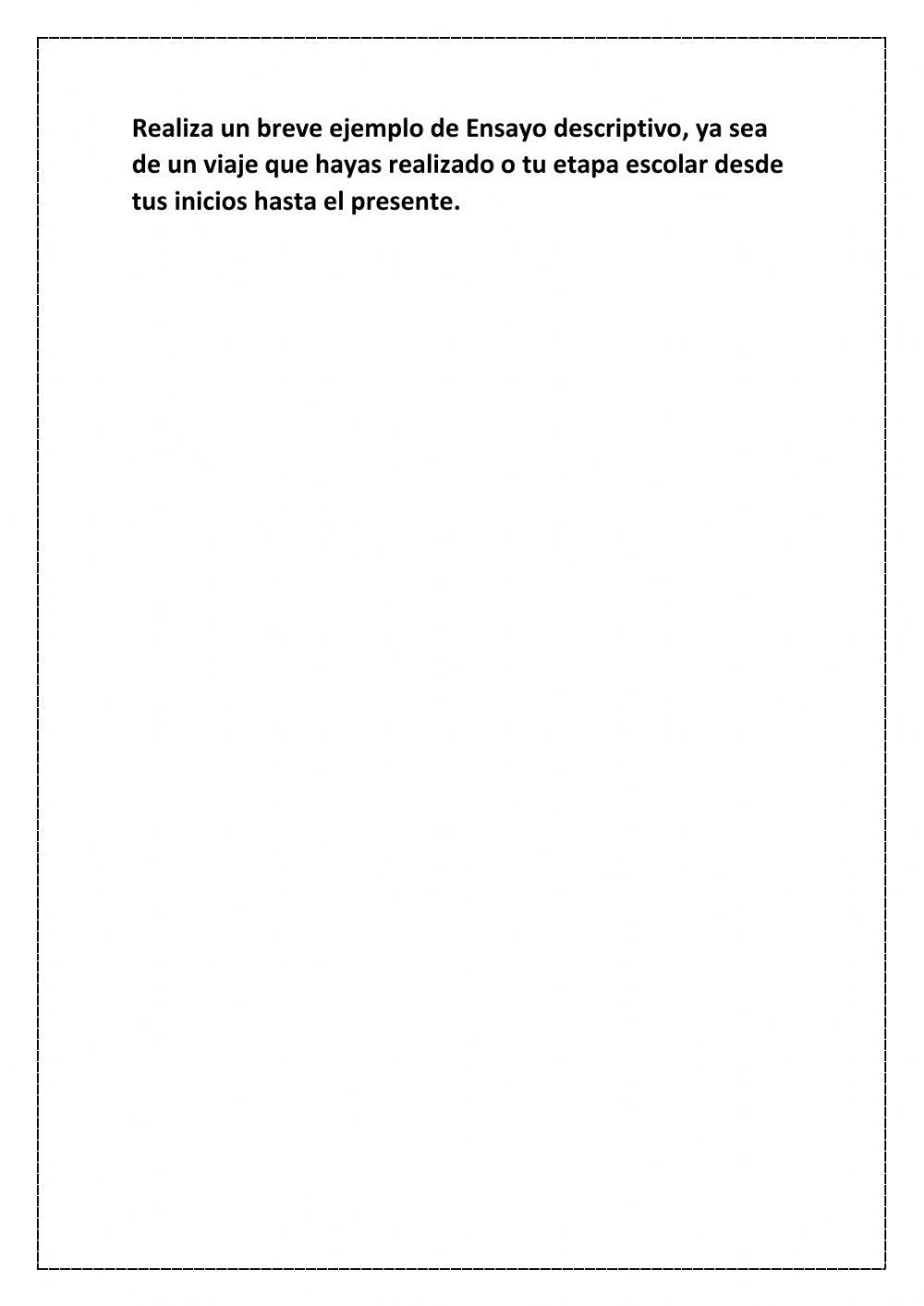 Ensayo descriptivo