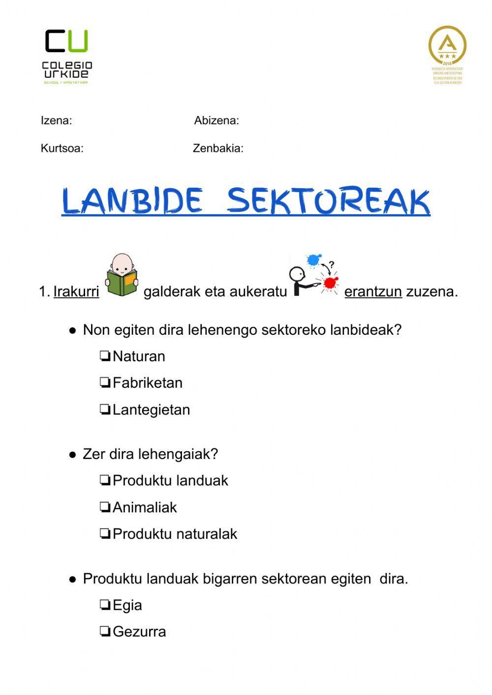 LH2 Lanbide Sektoreak