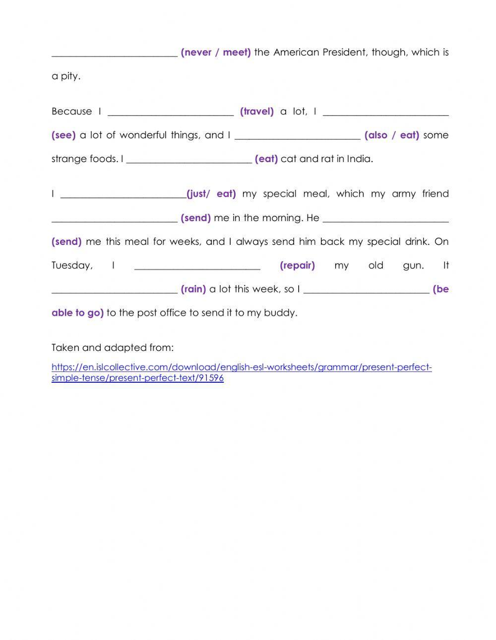 Present perfect vs past tense
