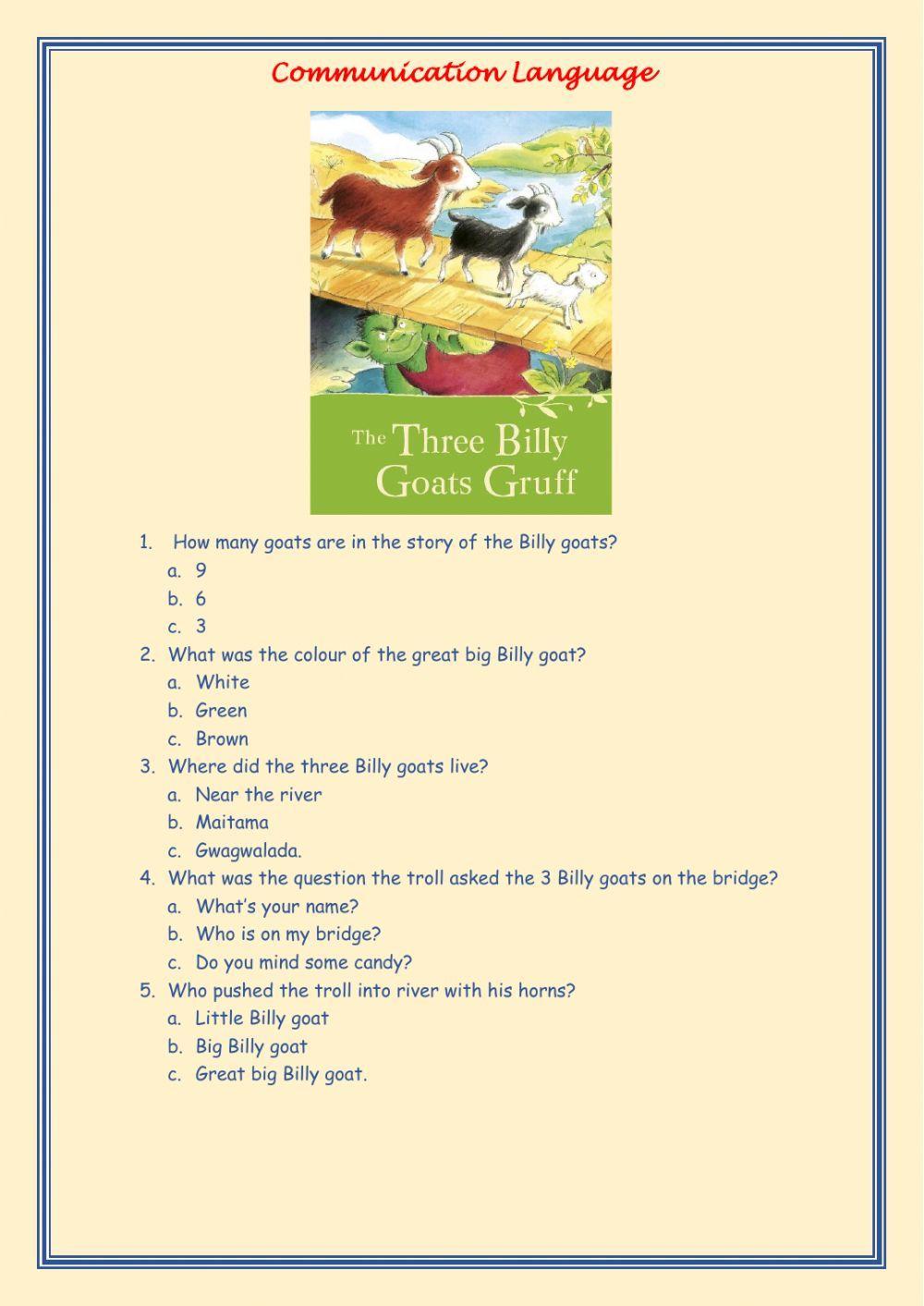 Story telling (Comprehension)