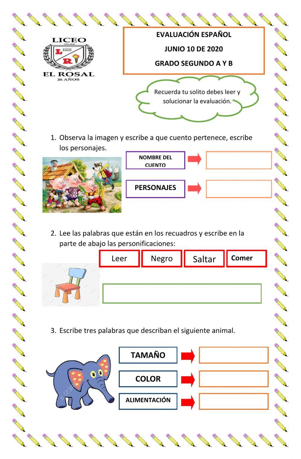 Evaluación español