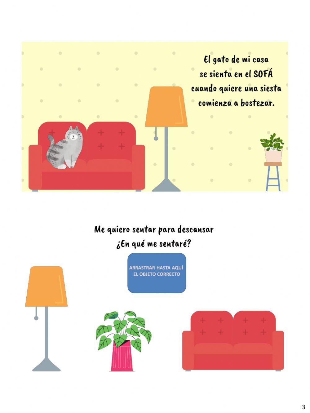 Jugando con las palabras, elementos del hogar