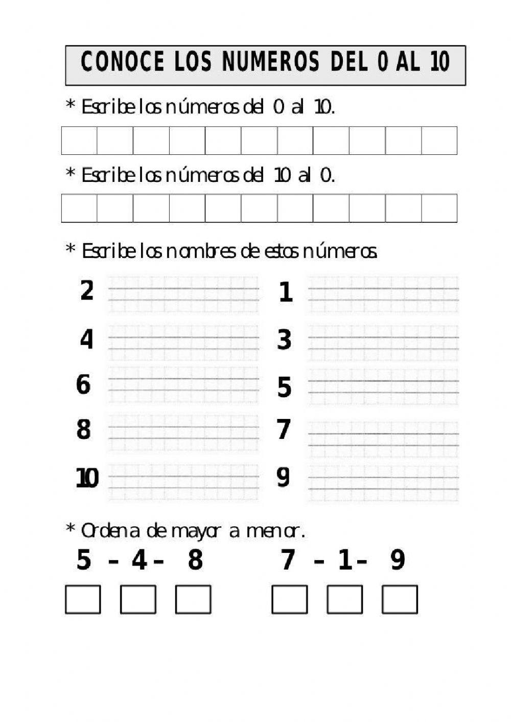 Escritura de números