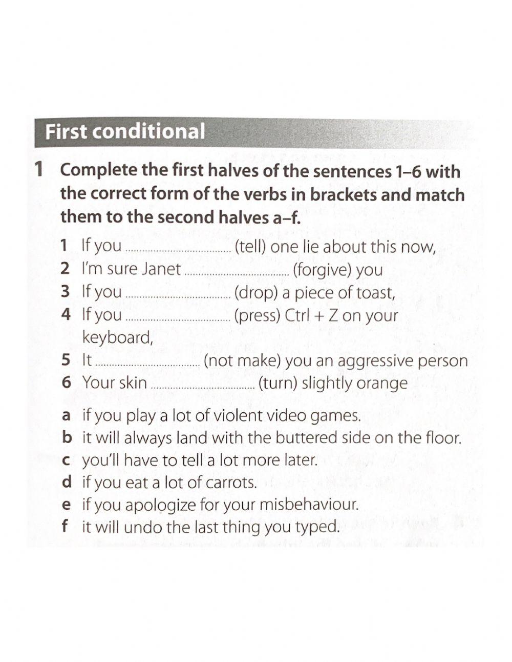 Conditional clause and crime voc