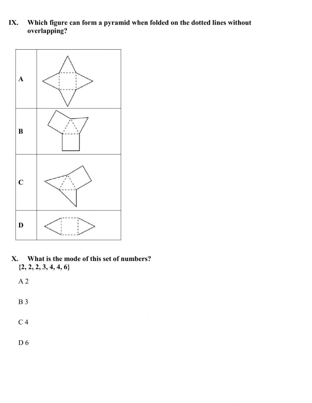 Grade 6 Math Placement Test