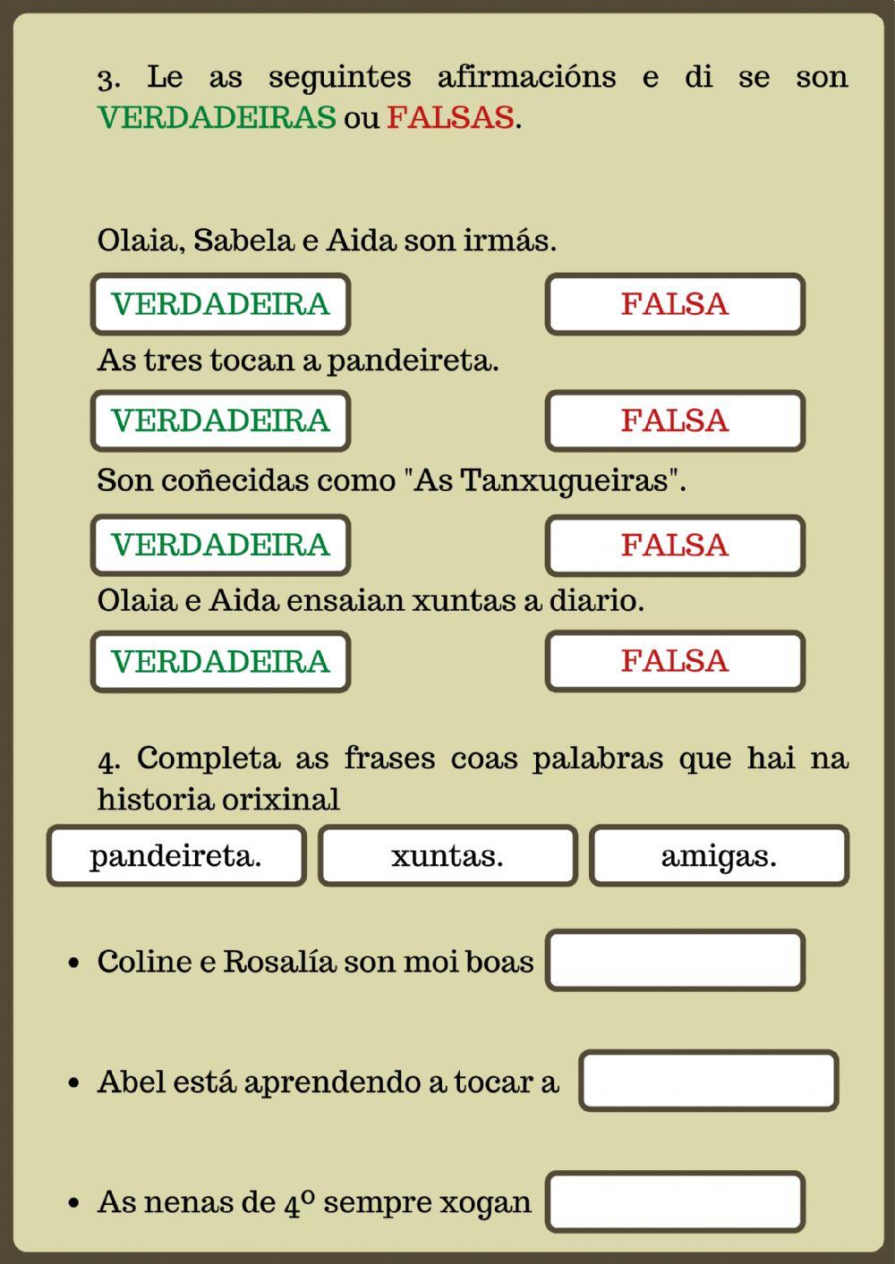 Lectura comprensiva: As Tanxugueiras