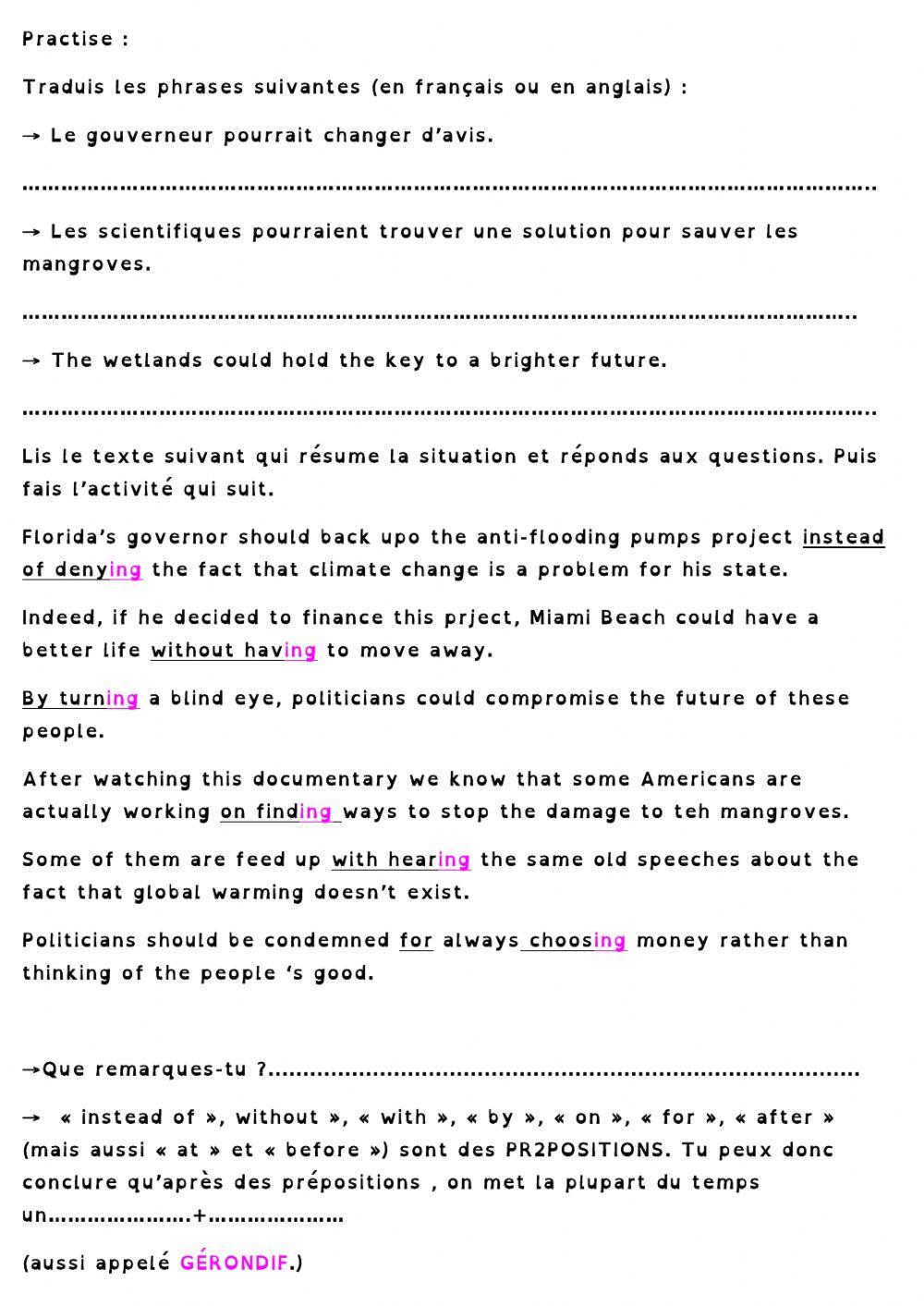 Could and gerun Free Interactive Worksheets 267091