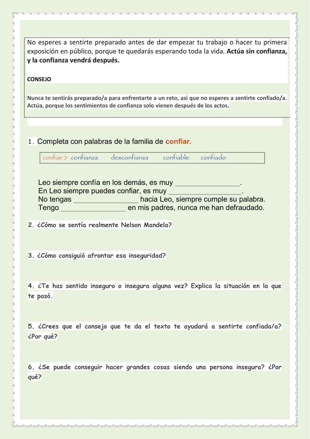 La inseguridad frente a la confianza