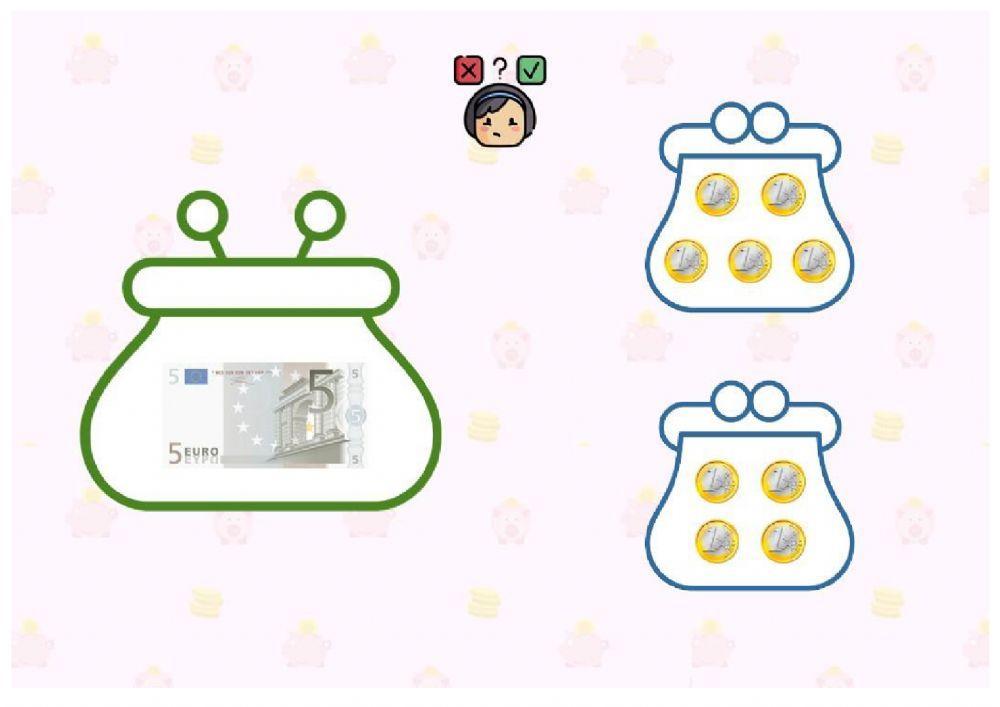 Equivalencias billetes y monedas