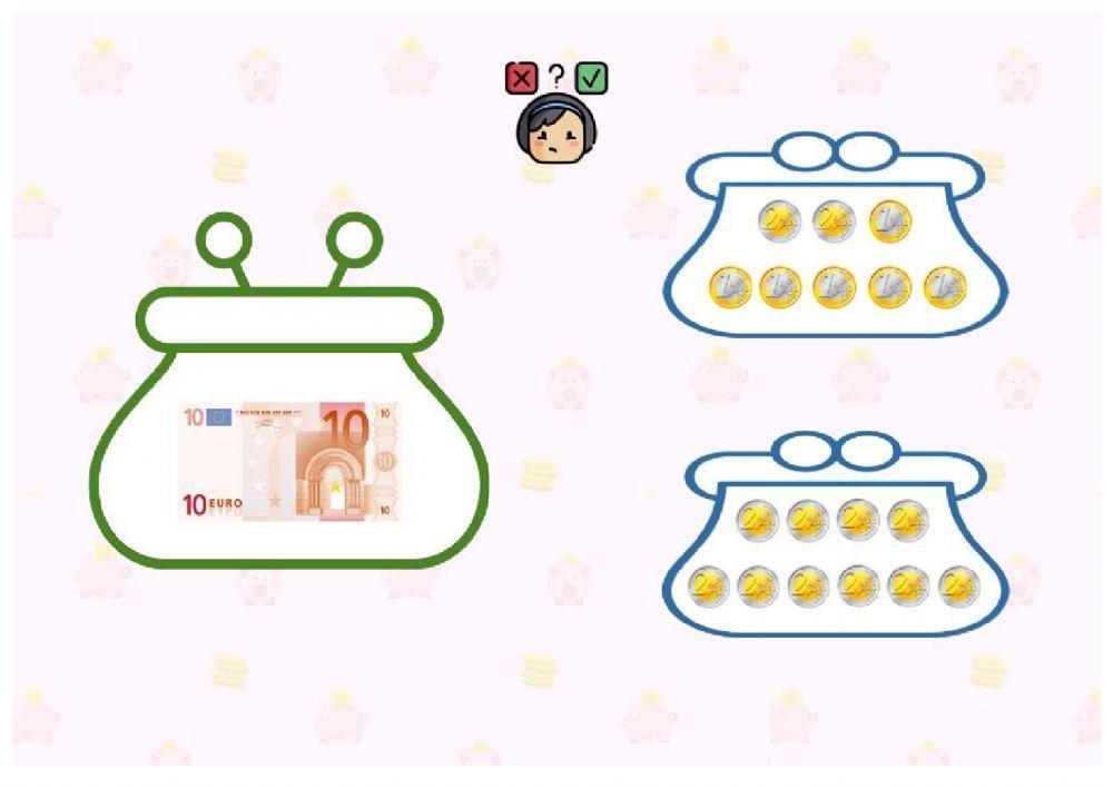 Equivalencias billetes y monedas