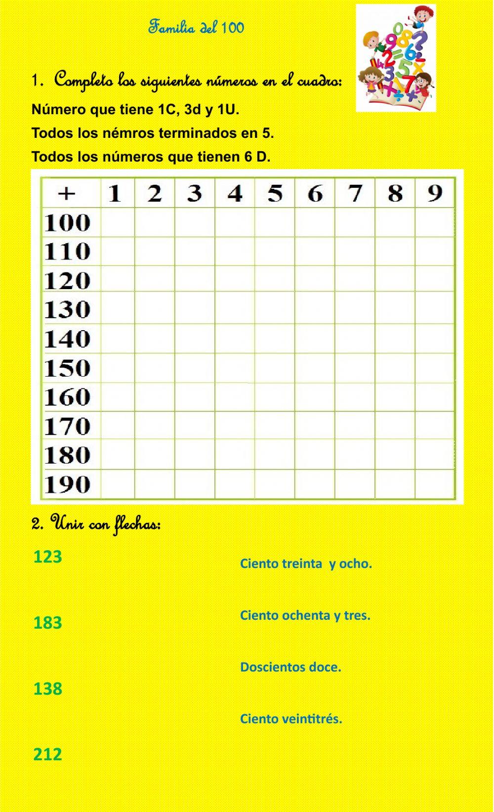 Ficha 2: Familia del 100