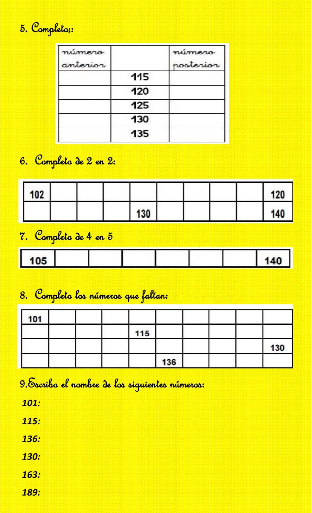 Ficha 2: Familia del 100