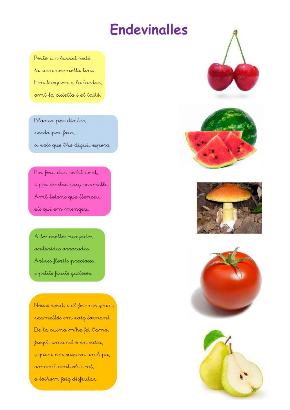 Endevinalles de fruites i verdures