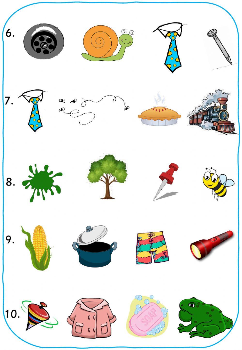 Listen and click the odd-one-out