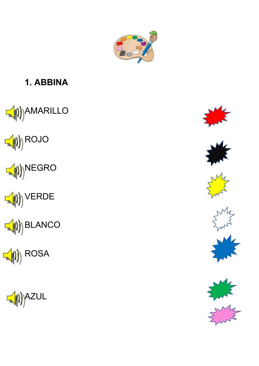 Colori e vestiti spagnolo