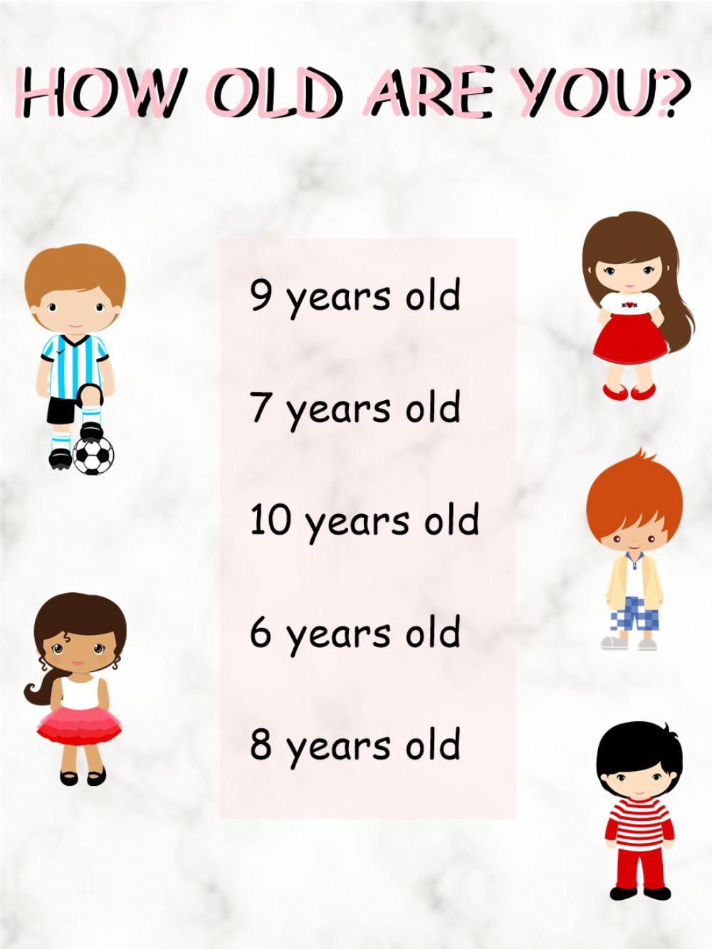 How old are you online pdf activity live worksheets