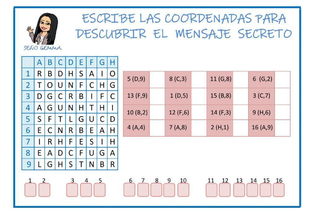 Orientación espacial: coordenadas