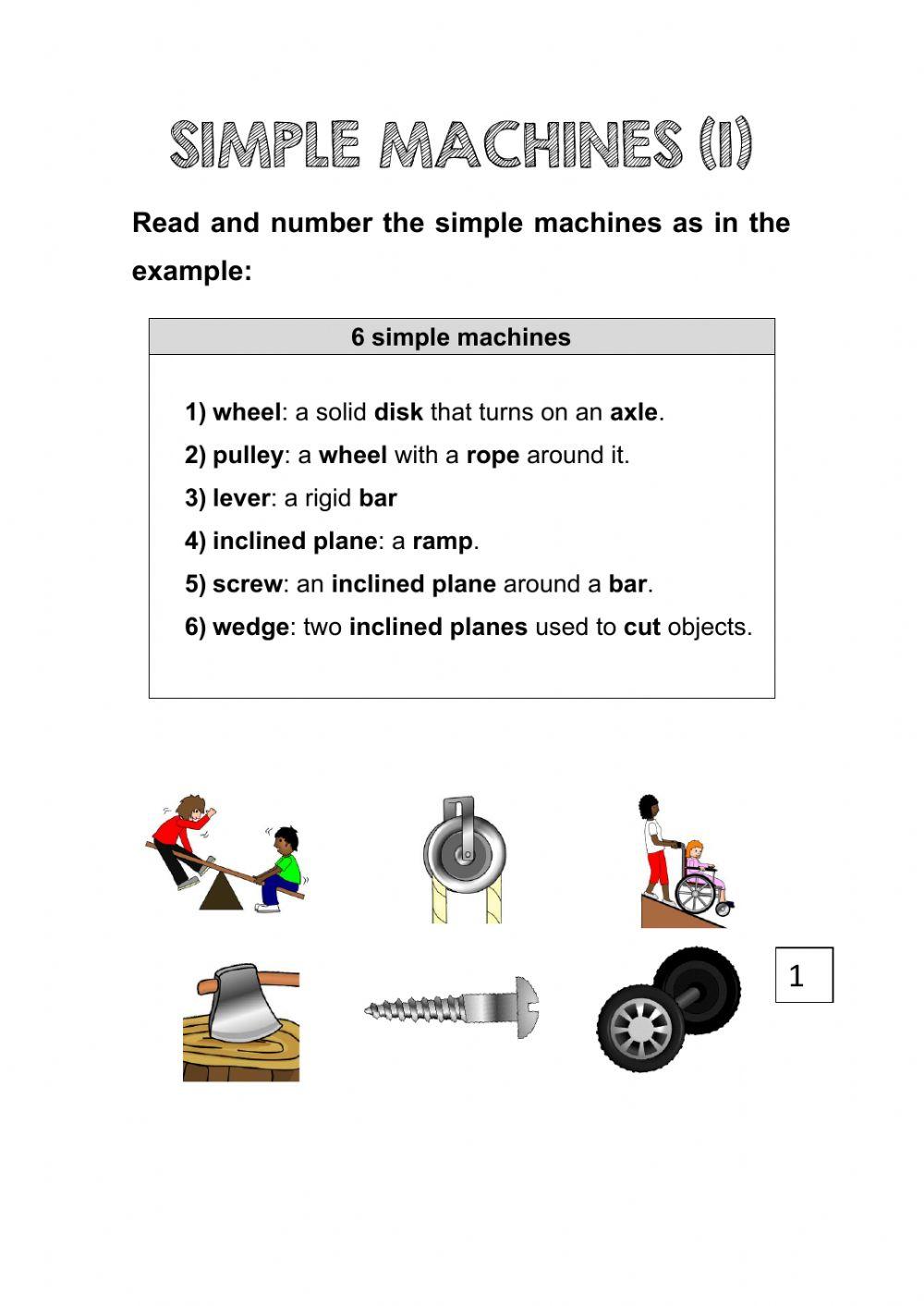 Simple Machines 267881 | robeferrero | Live Worksheets