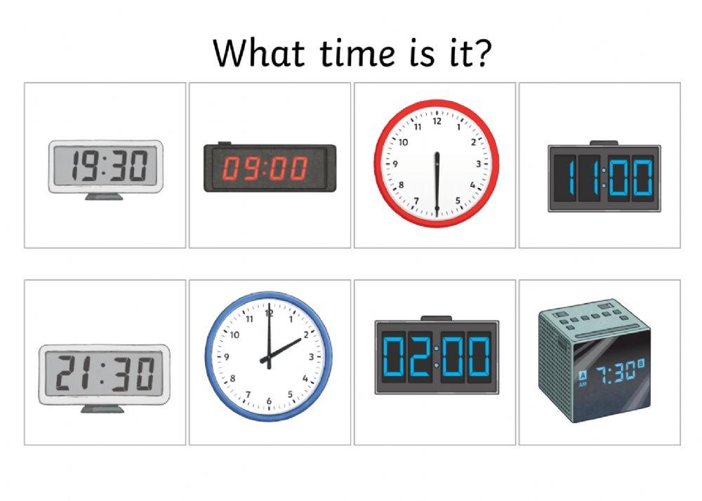 What time is it? Choose. What time is it? Choose.