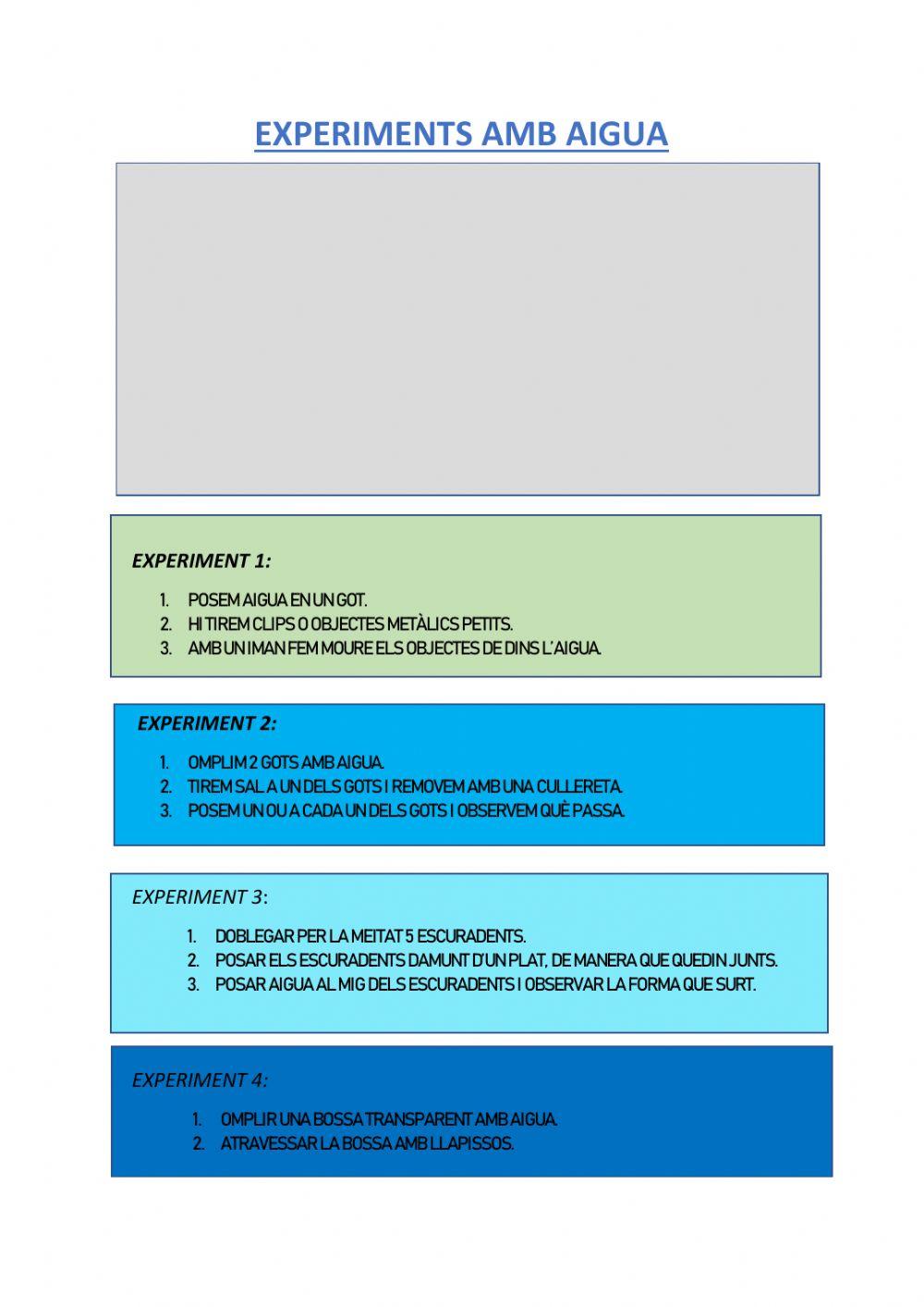Experiments amb aigua