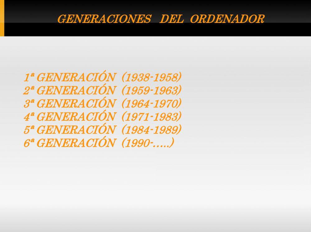 3ESO- Teoría. Generaciones ordenadores