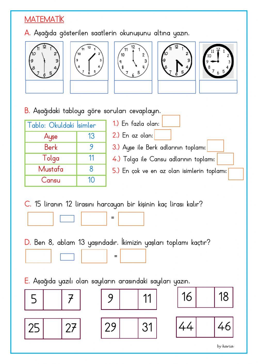 Günlük çalışma 38