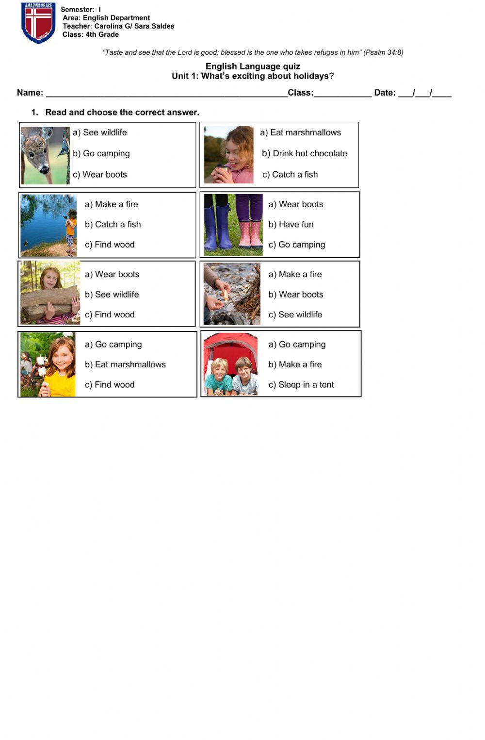 Things you do on holiday