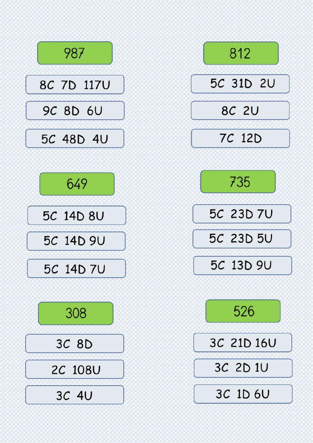 ¿Cuál es la descomposición correcta?