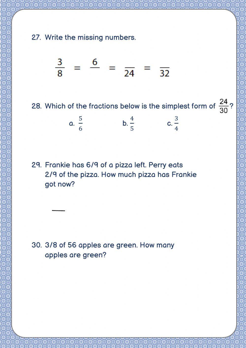 Math Final Test Part 2