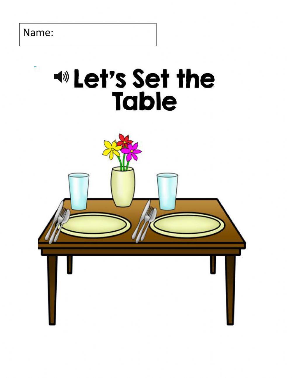 Setting the table