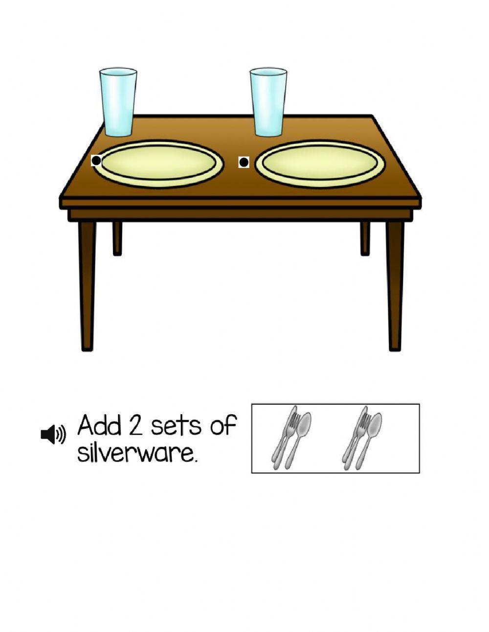 Setting the table