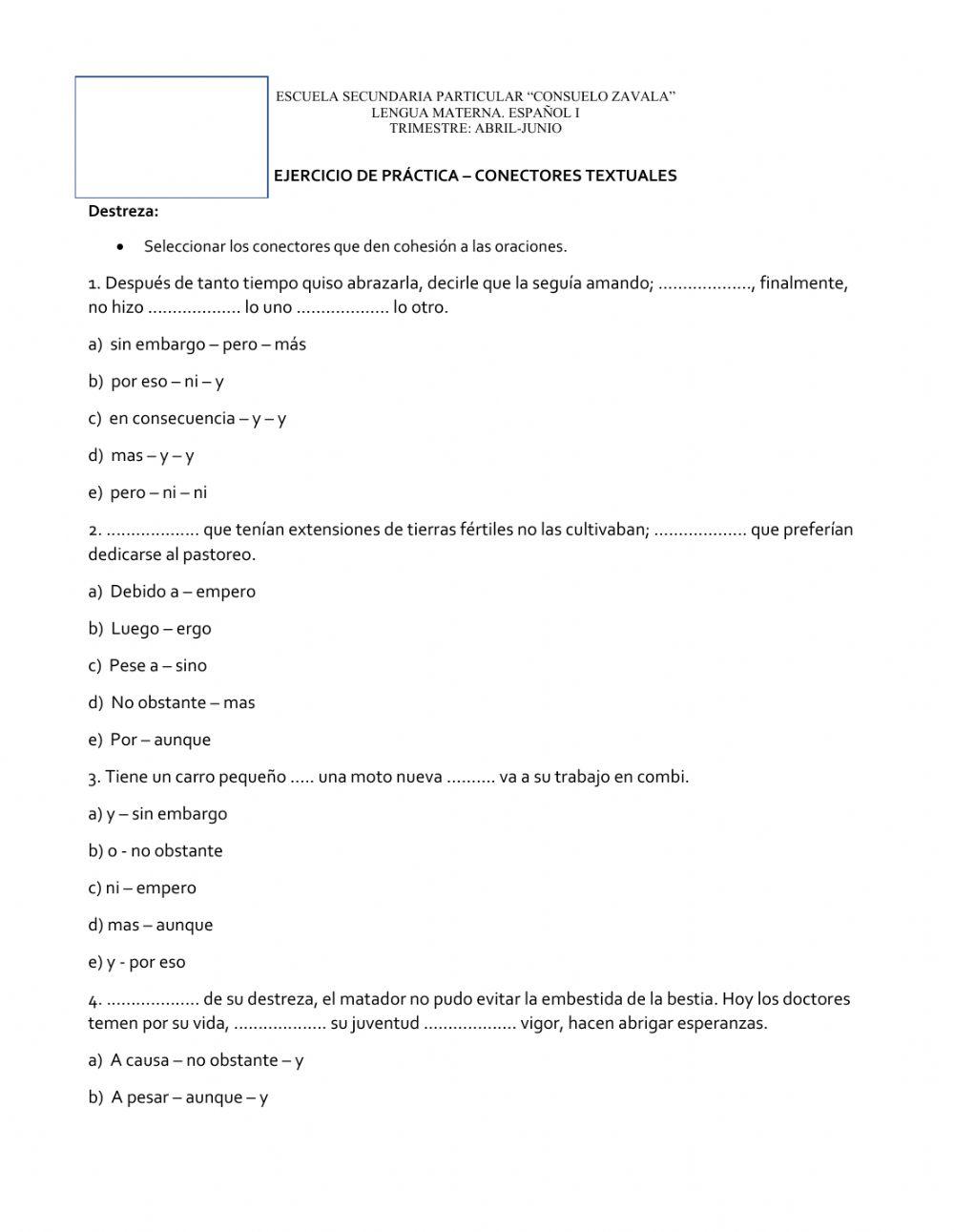 Conectores textuales 3