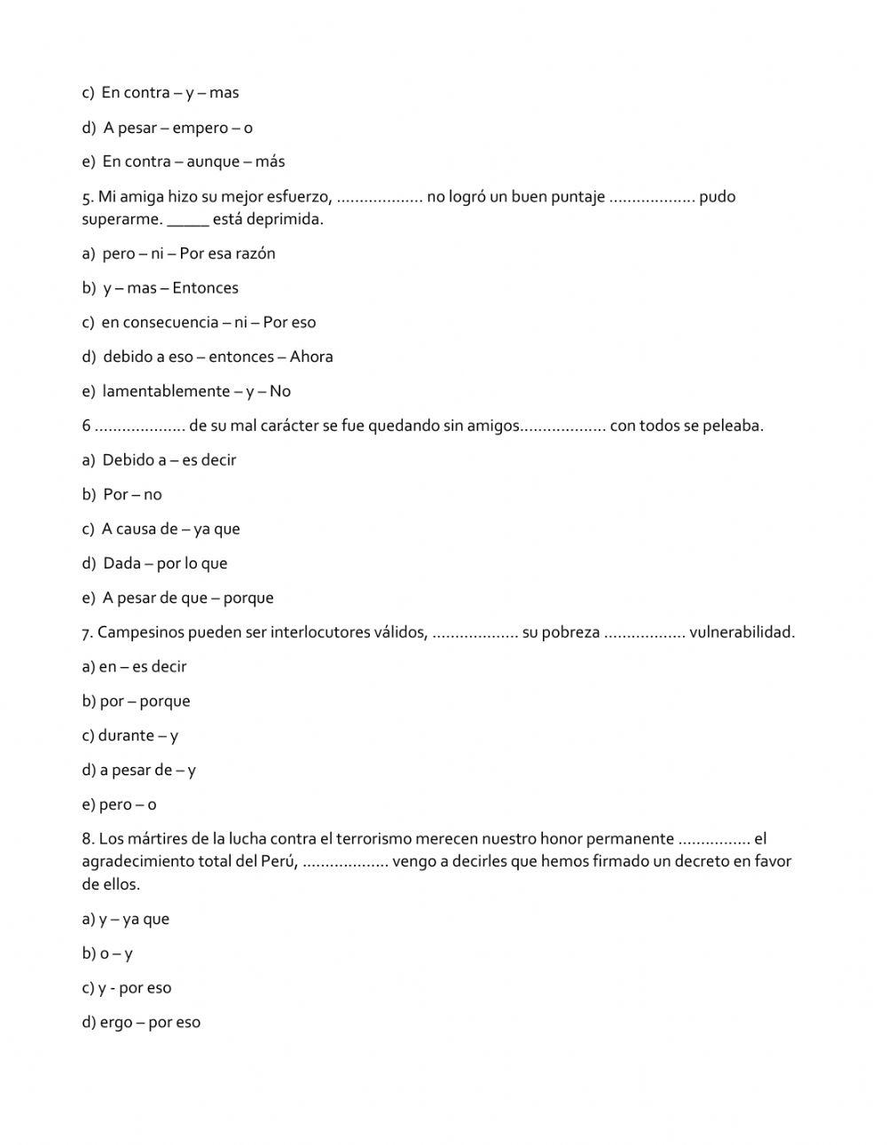 Conectores textuales 3